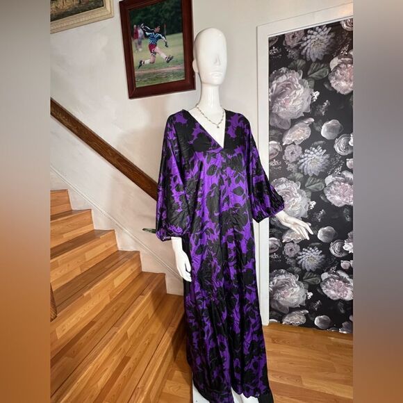 Anthropologie Delfi Collective V-Neck Maxi Dress / Size L - Picture 6 of 11